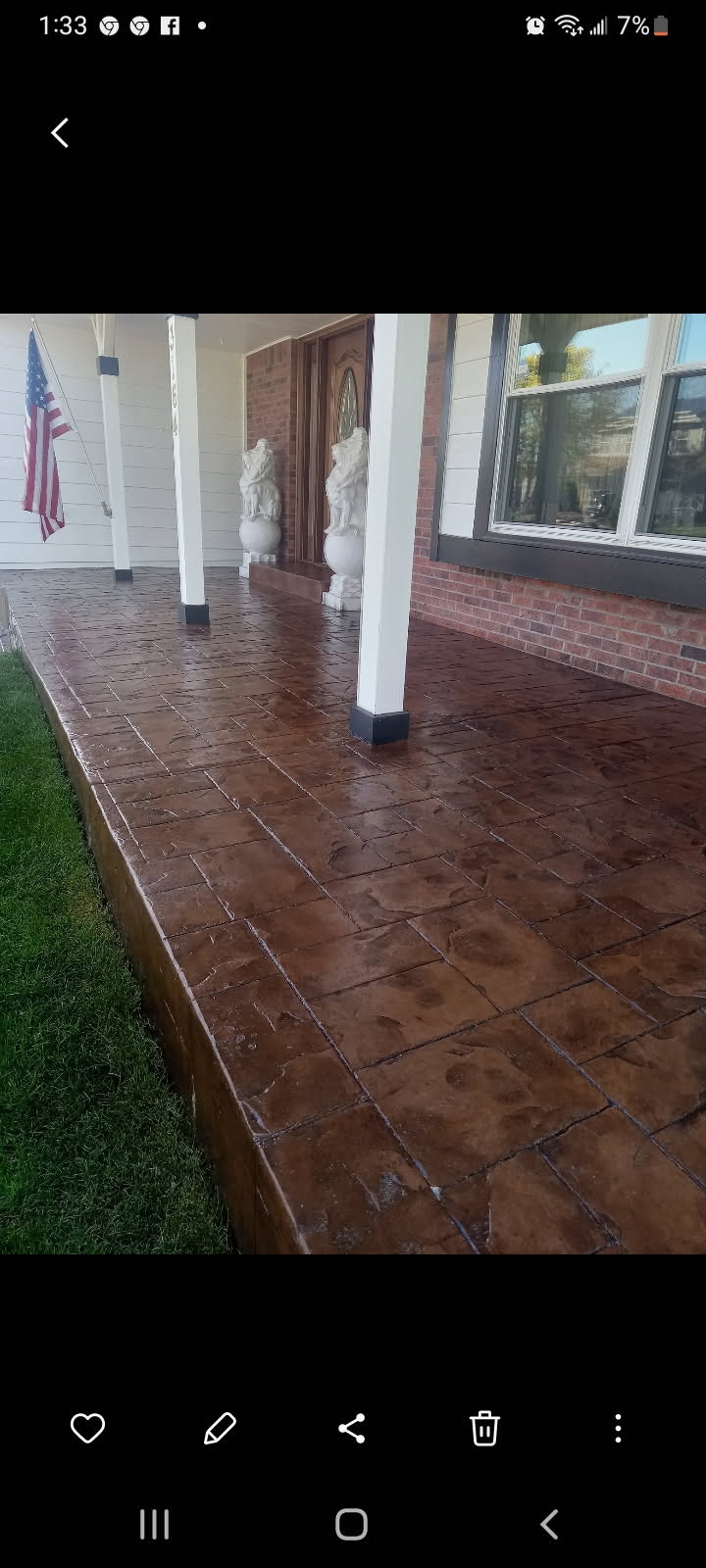 Stamped Concrete Front Porch by Leal Contracting LLC Concrete